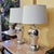 Pair of Vintage Mercury Glass Table Lamps With Light-Gray Drum Shades For Sale In Washington DC - Image 6 of 18
