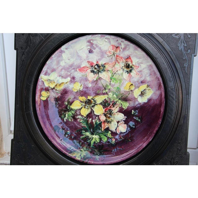 Ceramic Framed Plates by Jérôme Massier for Vallauris, Set of 2 For Sale - Image 7 of 15
