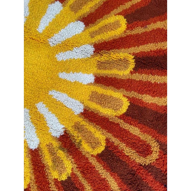 Vintage French Hand-Knotted Cogolin Round Rug, 1960s For Sale - Image 9 of 18