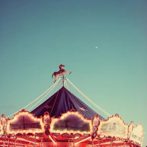 Crescent moon over paris II by Alicia Bock Print, 16" x 16"