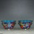 Vintage Cloisonne Enamel Tea Bowls – 3.9" Dragon & Phoenix Cups - Pair For Sale - Image 4 of 9