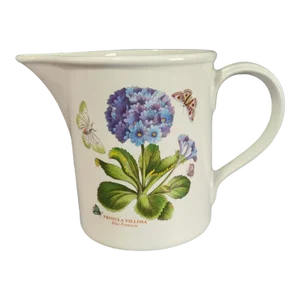 Vintage English Portmeirion Botanical Gareen Blue Primrose Butterfly Cyclamen Milk Pitcher