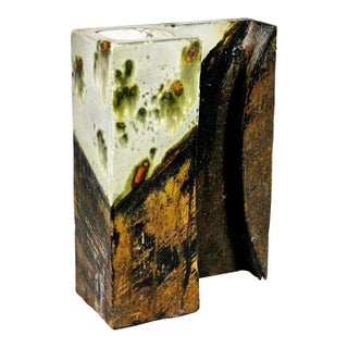 Mid Century Brutalist Ceramic Vase by Marcello Fantoni for Raymor For Sale