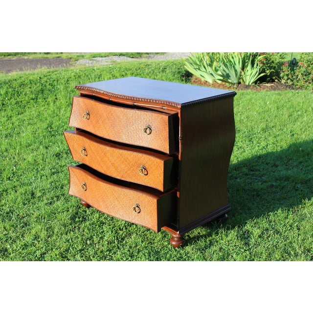 Ethan Allen Faux Bamboo and Rattan Chest of Drawers For Sale - Image 6 of 18