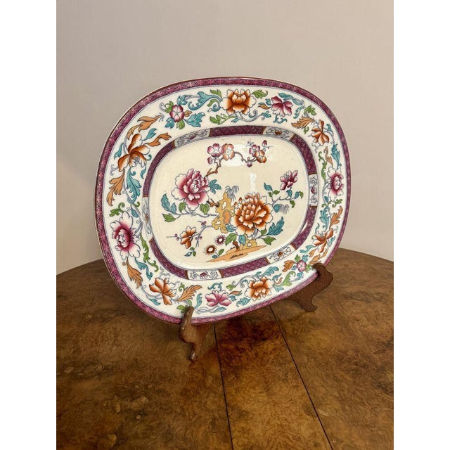 Large Antique Victorian Meat Platter, 1880 For Sale - Image 3 of 5