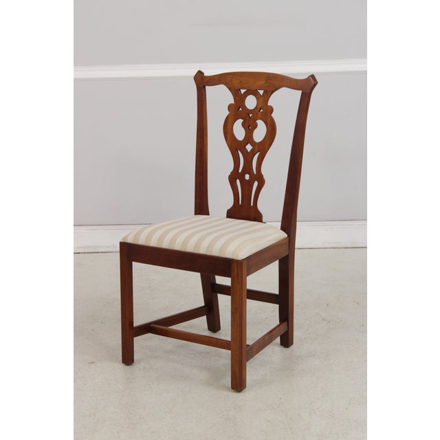 Stickley Set of 6 Cherry Chippendale Style Dining Chairs For Sale - Image 10 of 15