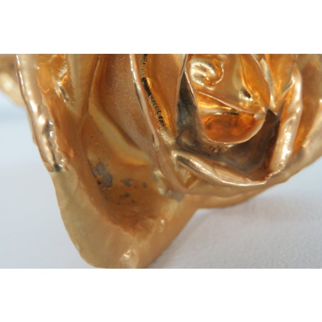 Metal 24k Gold Dipped Forever Rose 4523b For Sale - Image 7 of 11