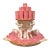 Antique Carl Thieme Dresden Pink Porcelain Cherub Cigarette Holder / Flower Frog Vase For Sale