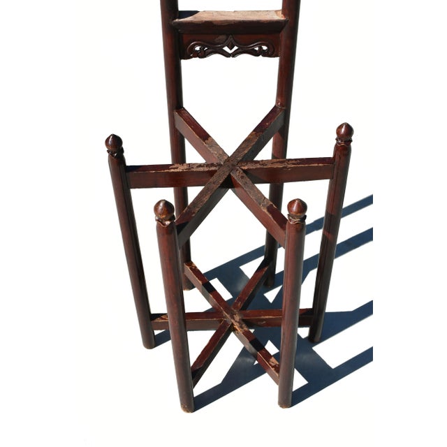 Mid 19th Century 19th Century Chinese Washstand Plant Stand For Sale - Image 5 of 12