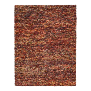Modern Handmade Texture Wool Rug Abstract Motif in Autumn Colors