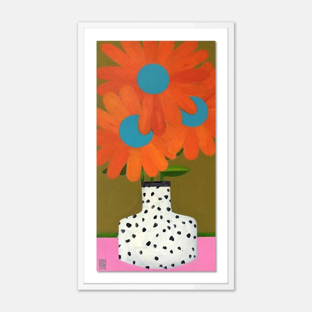 Jelly Chen Changing Colors by Jelly Chen in White Framed Paper, Medium Art Print For Sale - Image 4 of 4