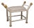 Boca White Paros Greek Key Bamboo Bench For Sale