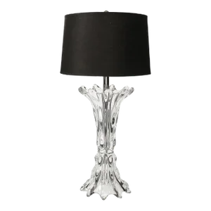 Mid-Century Modernist Sculptural Splash Form Crystal Table Lamp by Art Vannes