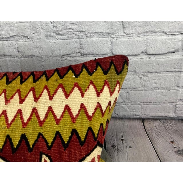 Turkish 16 x 24 Kilim Pillow Turkish Byzantine Bliss Oasis Pillow Cushion Cover For Sale - Image 3 of 4