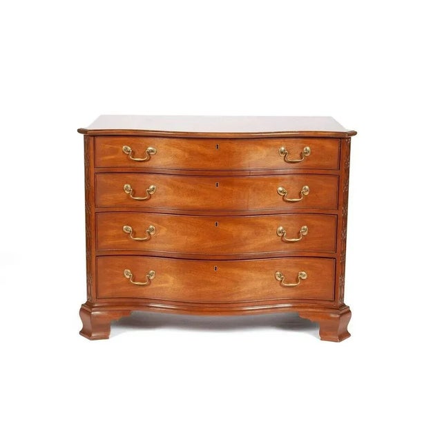 Kittinger Williamsburg Collection Mahogany Serpentine Chest Cw 176 For Sale - Image 13 of 13