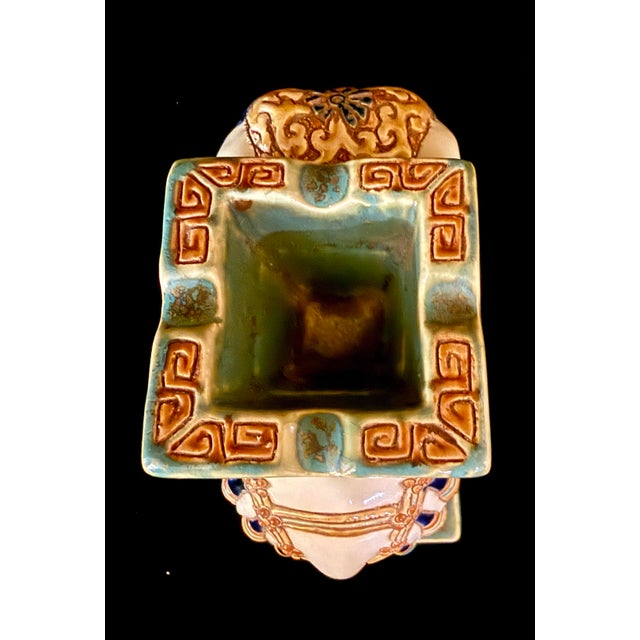 Vintage Chinese Ceramic Elephant Ashtray For Sale - Image 6 of 7