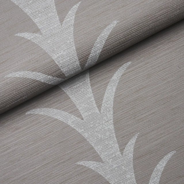 Not Yet Made - Made To Order Sample - Schumacher X Celerie Kemble Acanthus Stripe Vinyl Wallpaper in Grey For Sale - Image 5 of 5