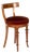 Italian Curved Back Chair in Walnut with Red Velvet Seat, Early 20th Century For Sale