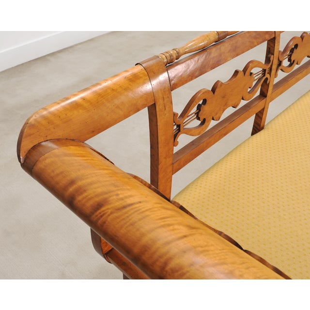Monumental Swedish Biedermeier Style Burl Hall Bench 11.5 Ft For Sale - Image 16 of 18