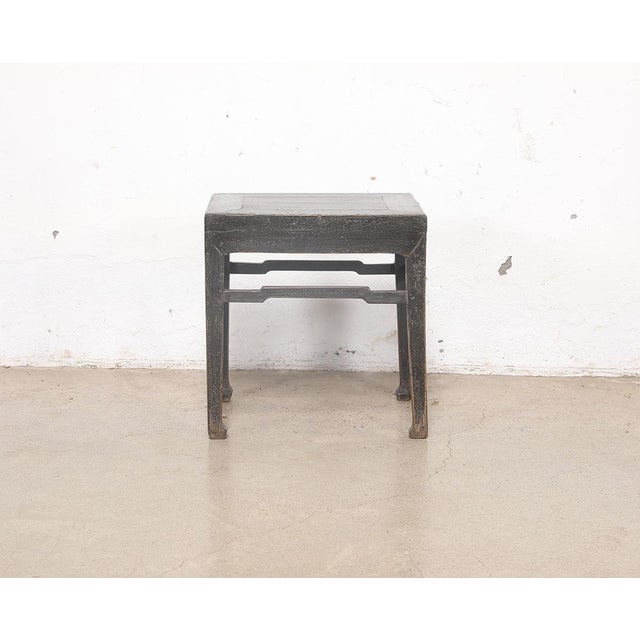 Chinese Vintage Chinese Elm Stool For Sale - Image 3 of 3