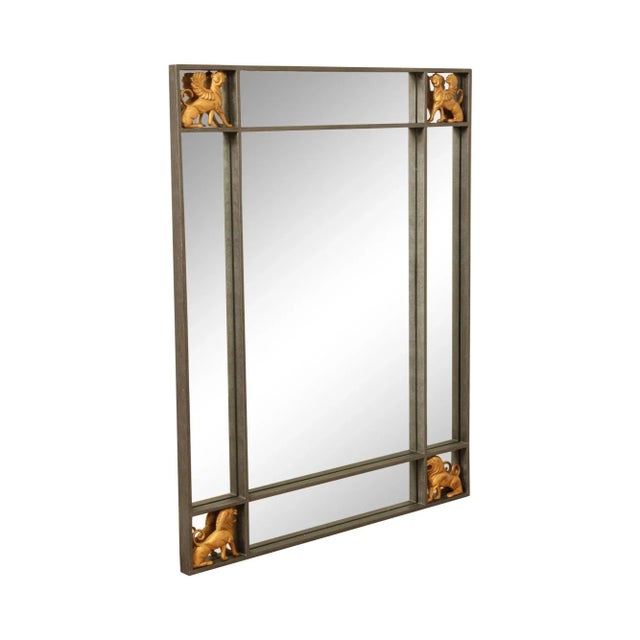 Late 20th Century Neoclassical Revival Style Steel Frame Wall Mirror For Sale - Image 13 of 13