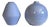Handmade Light Blue Studio Ceramic Vases from Manufaktur Töpferhof Römhild, Thuringia, Germany, 1970s, Set of 2 For Sale