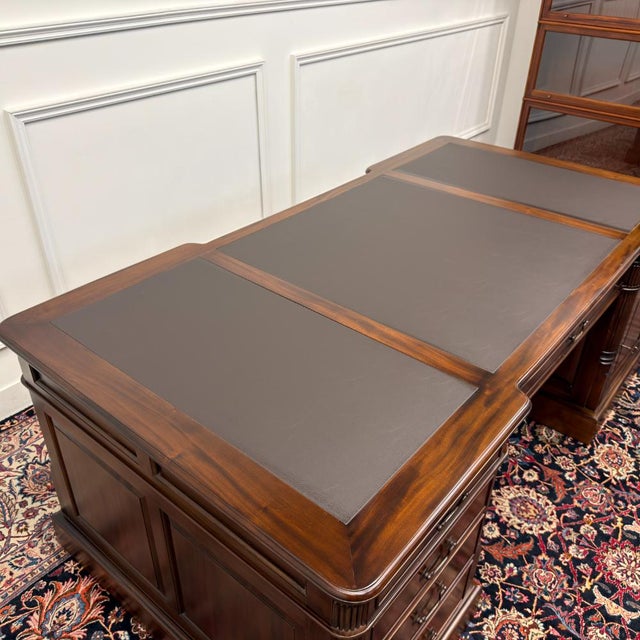 Large Classic English Partnerdesk For Sale - Image 16 of 18