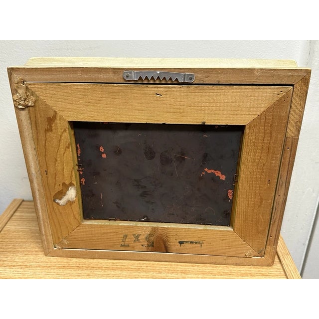 Metal 1970s 2 Vintage J. Polk Enamel on Copper Framed Impressionist Paintings For Sale - Image 7 of 8