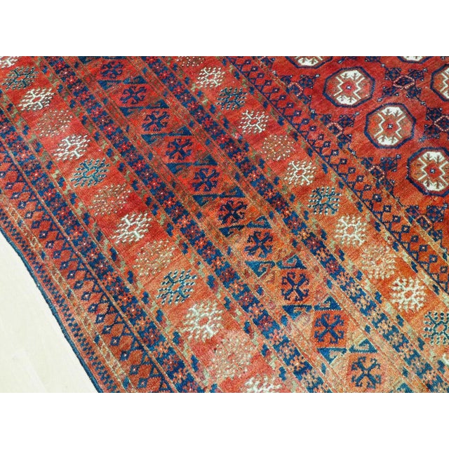 Hand Knotted Tekketurkmen Afghan Rug, 1920s For Sale - Image 10 of 13