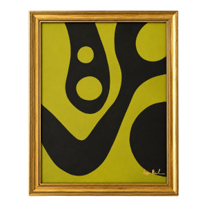 Solar Current — Mid-Century Inspired Abstract Painting by Bryan Boomershine, Framed
