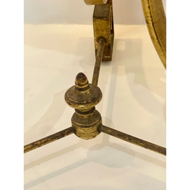 French Beaded Top Wrought Iron Table by Maison Huret, Circa 1865 For Sale - Image 12 of 15