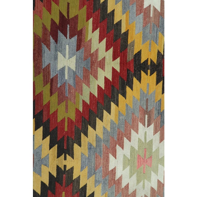 Turkish Antalya Wool Rug Kilim Rug-6’4’x9’8" For Sale - Image 10 of 13