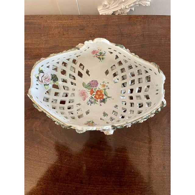 Late 19th Century Antique 19th Century Meissen Work Basket Dish, 1880s For Sale - Image 5 of 18