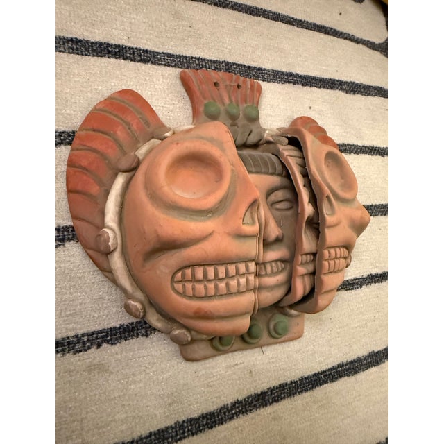 1990s “Three Ages of Man” Terracotta Mexican Folk Art Wall Hanging For Sale - Image 5 of 6