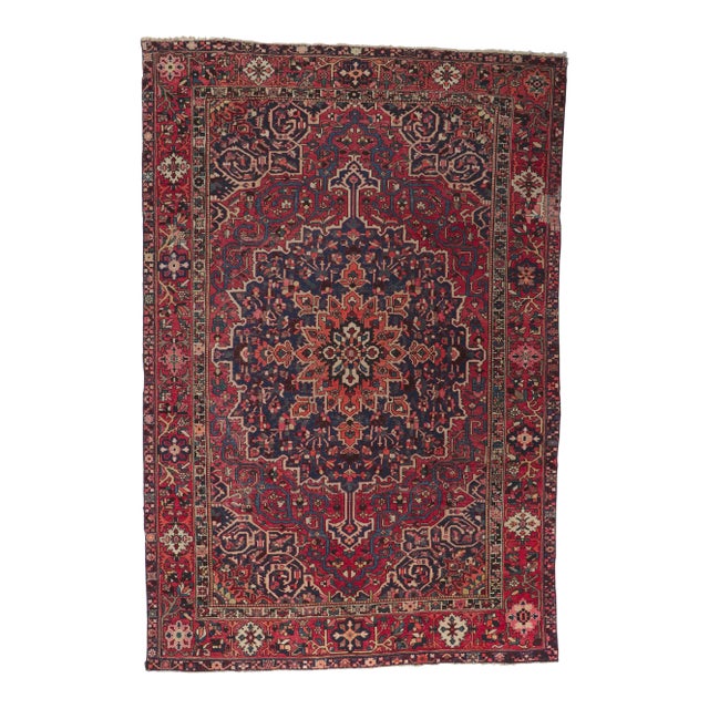 Vintage Persian Bakhtiari Rug - 10'01 X 15'02 For Sale