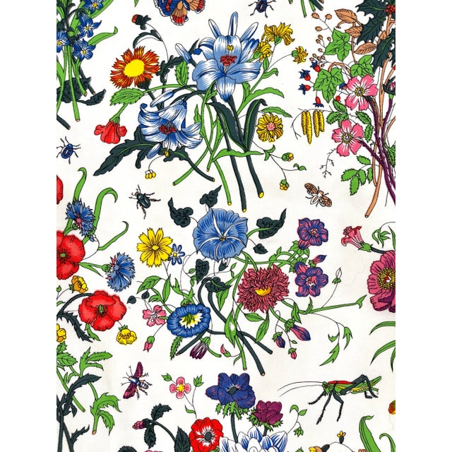 Textile Gucci-Style Accornero “Flora” Fabric - 6 Yards For Sale - Image 7 of 9