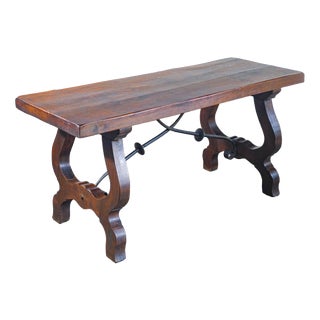 Refectory Table in Walnut For Sale