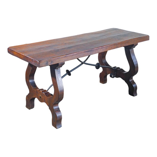 Refectory Table in Walnut For Sale