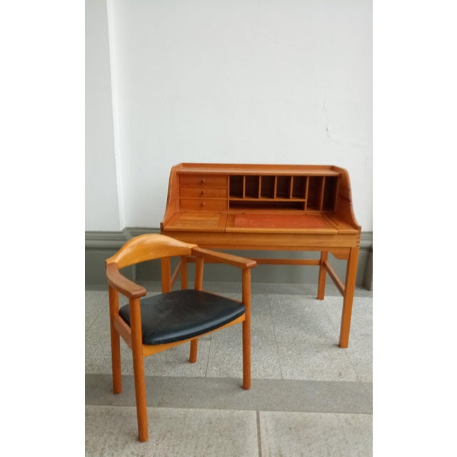 Pine Desk and Chair by Andreas Hansen for Hadsten Träindustri, 1970s, Set of 2 For Sale - Image 16 of 16