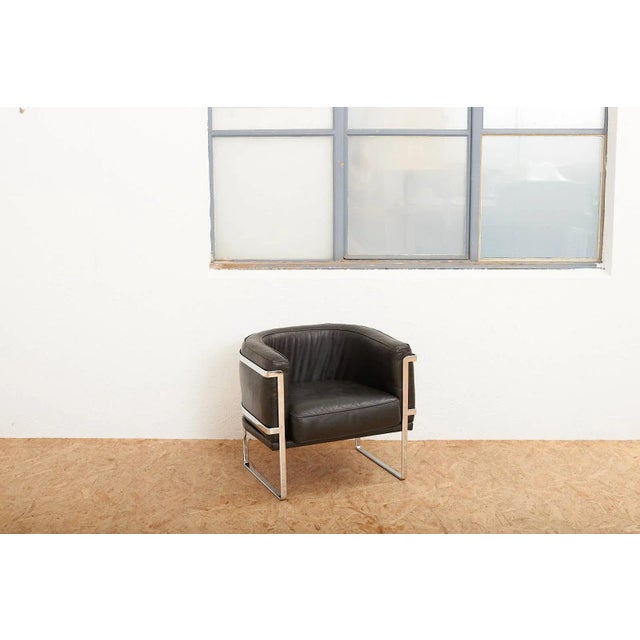 D61 Armchair in Dark Brown Leather by Willy Boesiger for Luigi Sormani, 1966 For Sale - Image 11 of 13