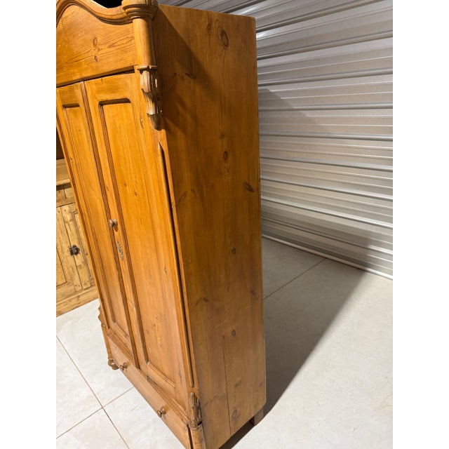 Antique Pine Two Door Cupboard From England For Sale - Image 9 of 18