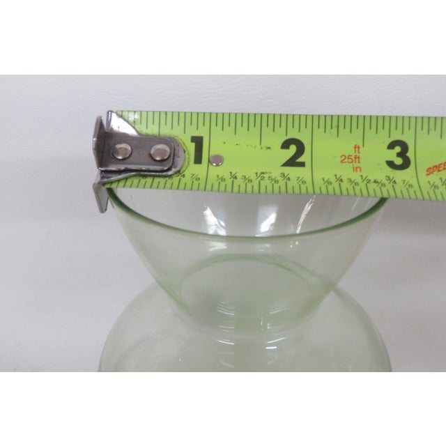 Glass Light Green Depression Glass Small Vase 4630b For Sale - Image 7 of 11