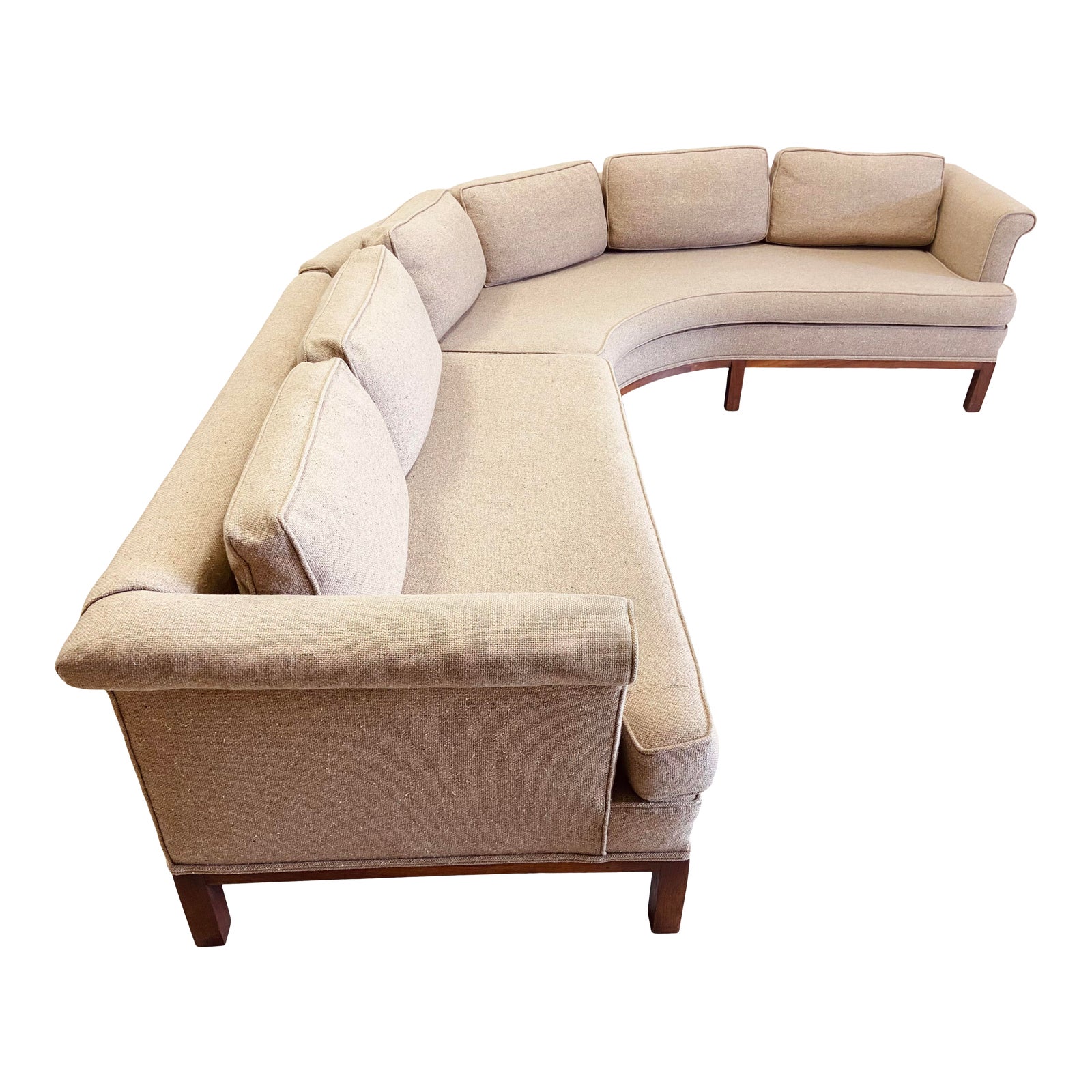 MidCentury Two Piece Curved Sectional Sofa Chairish