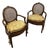 Louis XVI Armchairs in Vienna Straw and Walnut, 1800s, Set of 2 For Sale