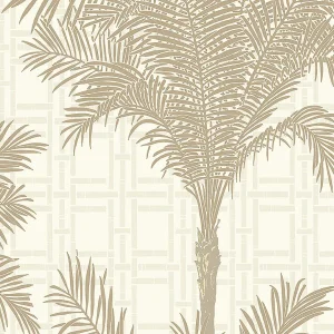 Sample - Borastapeter Copacabana Wallpaper in Warm Silver