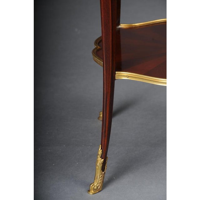 20th Century French Beech Salon Side Table in the style of F. Linke For Sale - Image 5 of 18