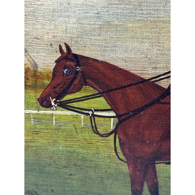 English Oil Painting of Racehorse Persimmon With Jockey Jack Watts, Royal Thoroughbred Portrait Circa 1898 in the Manner of John Frederick Herring Sr. For Sale - Image 6 of 18