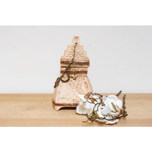 A piece of Swat Valley history, this hand-carved wooden canister shows lovely craftsmanship. Originally used to store tea...