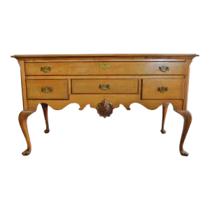 Berkey & Gay Antique Tiger Maple Wood Sideboard Buffet Early 20th Century