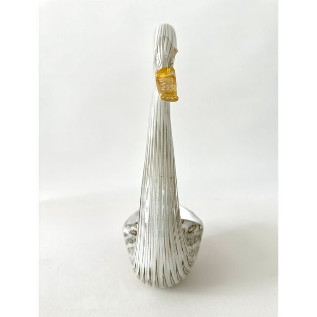Murano Glass Swan Dish With Bullicante Inclusions For Sale - Image 9 of 15